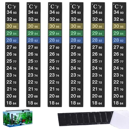 Aquarium -Thermometer 6PCS Digital Thermometer Aufkleber Thermochrom Fischtankkleber für Fischtank, Aquarium und Schildkröte 18 ℃ bis 34 ℃ Aquarium -Thermometer 6PCS Digital Thermometer Aufkleber Thermochrom Fischtankkleber für Fischtank, Aquarium und Schildkröte 18 ℃ bis 34 ℃ von Pesoncarl