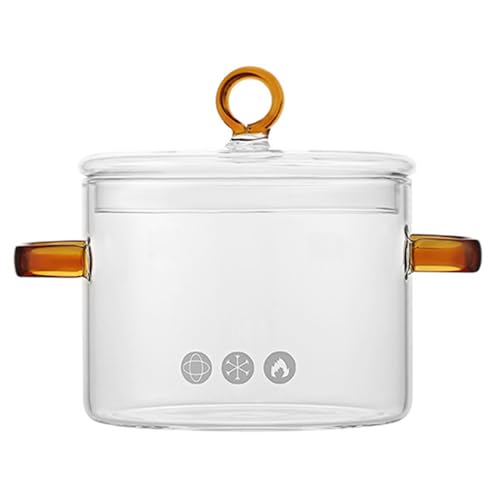 Glassuchsepan, klarer Topf mit Deckel 1,5 l Dual Griff Glas Topf Mikrowellen Kochtopf Hitzebeständige Universalglastöpfe zum Kochen von Suppe Milchbrei Glassuchsepan, klarer Topf mit Deckel 1,5 l Dual Griff Glas Topf Mikrowellen Kochtopf Hitzebeständige Universalglastöpfe zum Kochen von Suppe Milchbrei von Pesoncarl