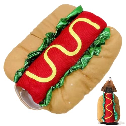 Hund Hotdog Kostüm, lustige Hamburger Halloween Hundehund Kostüme, warmes weiches Haustierbekleidung Cosplay für Weihnachten Halloween Carnival Kostümparty, L, Kleidungszubehör Hund Hotdog Kostüm, lustige Hamburger Halloween Hundehund Kostüme, warmes weiches Haustierbekleidung Cosplay für Weihnachten Halloween Carnival Kostümparty, L, Kleidungszubehör von Pesoncarl