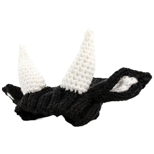Hund Weihnachtshut süßer Warmer Hund Snood gestrickt Acryl Ohrschützer für Lärm dekorativen Hut für Weihnachten, Halloween, Winter, Cosplay, Schwarze Kuh Hund Weihnachtshut süßer Warmer Hund Snood gestrickt Acryl Ohrschützer für Lärm dekorativen Hut für Weihnachten, Halloween, Winter, Cosplay, Schwarze Kuh von Pesoncarl