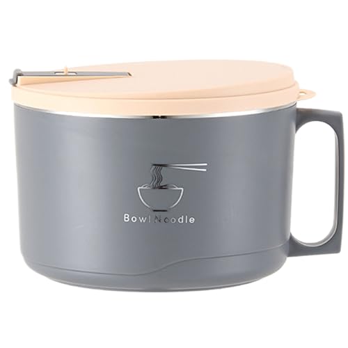 Isolierte Schüssel, Ramenschale mit Deckel 304 Edelstahl -Liner -Suppenschalen mit Griffen 1100 ml Isolierte Nudelnschale für Haferflocken -Gumbo Salat Home Office School Picknick grau grau grau Isolierte Schüssel, Ramenschale mit Deckel 304 Edelstahl -Liner -Suppenschalen mit Griffen 1100 ml Isolierte Nudelnschale für Haferflocken -Gumbo Salat Home Office School Picknick grau grau grau von Pesoncarl
