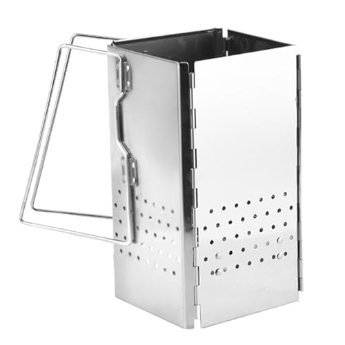 Pesoncarl Holzkohleschornstein, 6 x 6 x 11 Hochleistungskohle -Schornsteinstarter, Faltbarer Starter aus Edelstahl mit Griff, tragbar für Grill im Freien, Sport Pesoncarl Holzkohleschornstein, 6 x 6 x 11 Hochleistungskohle -Schornsteinstarter, Faltbarer Starter aus Edelstahl mit Griff, tragbar für Grill im Freien, Sport von Pesoncarl