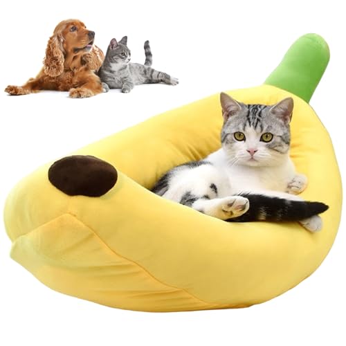 Pesoncarl Katzenbett, niedliche bananenförmige Katzenbetten 23 x 13 Zoll weich gemütlich schön Haustier Vorräte für Katzen Kätzchen Kaninchen kleine Hunde, Gelb Pesoncarl Katzenbett, niedliche bananenförmige Katzenbetten 23 x 13 Zoll weich gemütlich schön Haustier Vorräte für Katzen Kätzchen Kaninchen kleine Hunde, Gelb von Pesoncarl