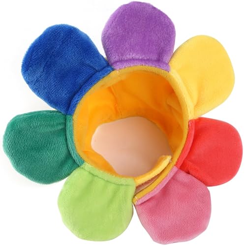 Sonnenblumenhundkostüm Regenbogenfarbe Katzenblumkostüm mit Befestigungsband lustige durchschnittliche Größe Pet Pet Hut für Kleider, Halloween, Fotos Sonnenblumenhundkostüm Regenbogenfarbe Katzenblumkostüm mit Befestigungsband lustige durchschnittliche Größe Pet Pet Hut für Kleider, Halloween, Fotos von Pesoncarl
