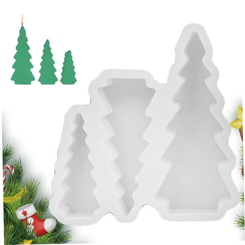 Weihnachts -Silikonformen 3 Größe Weihnachtsbaumform Easy Freisetzung für DIY -Kerzen Wachseife, Metallarbeiten Weihnachts -Silikonformen 3 Größe Weihnachtsbaumform Easy Freisetzung für DIY -Kerzen Wachseife, Metallarbeiten von Pesoncarl