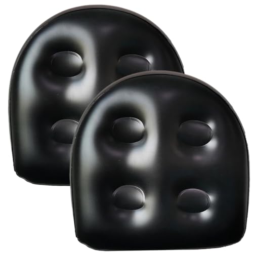 Whirlpool -Zubehör, 2pcs aufblasbare Booster -Sitzplatz 18,5 x 16 x 5.9 '' Spa & Back -Stütze aufblasbare Whirlpool -Sitzsitz mit Saugnapf -Hot Tub -Sitz PVC -Hot Tub -Stube für Erwachsene, Schwarz, von Pesoncarl