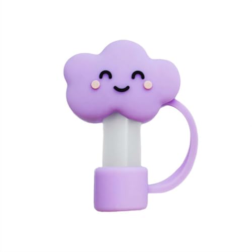 Cloud Straw Cover Cap for Stanley Cup,Reusable Cloud Shape Straw Toppers,Silicone Straw Plugs,10mm Drinking Straw Tip Covers,Anti Dust Straw Cap for Stanley Cups Accessories von Pessrrtewg