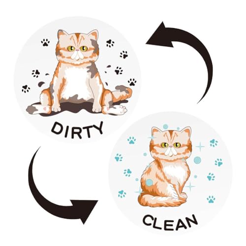 Geschirrspüler-Magnet "Clean Dirty", doppelseitig, stark, kratzfest, schmutziger Magnet, sauber und schmutzig, Schild für Geschirrspüler, leicht zu schiebender Indikator, Küchenzubehör von Pessrrtewg