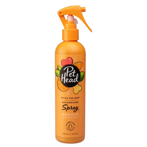 PET HEAD Fellspray für Hunde 300 ml, Ditch the Dirt, Orangenduft, Pflegt und beruhigt das Fell Ihres Hundes, Desodoriert und beseitigt Gerüche, pH-neutral, Sanfte Formel für Welpen von Company of Animals