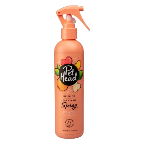 PET HEAD Fellspray für Hunde 300 ml, Quick Fix, Pfirsichduft, Desodoriert, Pflegt und beruhigt das Fell Ihres Hundes, Hypoallergen, pH-neutral, Vegan & tierversuchsfrei, Sanfte Formel für Welpen von Company of Animals