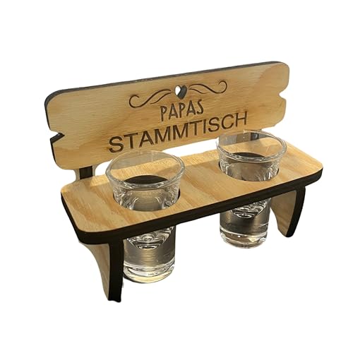 Gravierte Schnapsbank, personalisierte gebrannte mit 2 Gläsern, gravierte Brandy-Bank und Brandy-Glas, personalisiert mit Namen, Geschenk, Hochzeitstag, Hochzeit, Papas von Pet-Jos