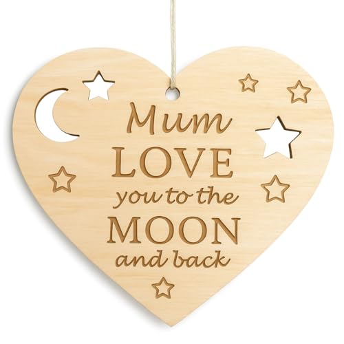 Mutter Holzschild Geschenk für sie Geschenk für Ihn Muttertag Holzschild Herz Schild Dekoschild 10 x 10 cm Spruch Geschenk Holz Geschenk für Mutter von Pet-Jos