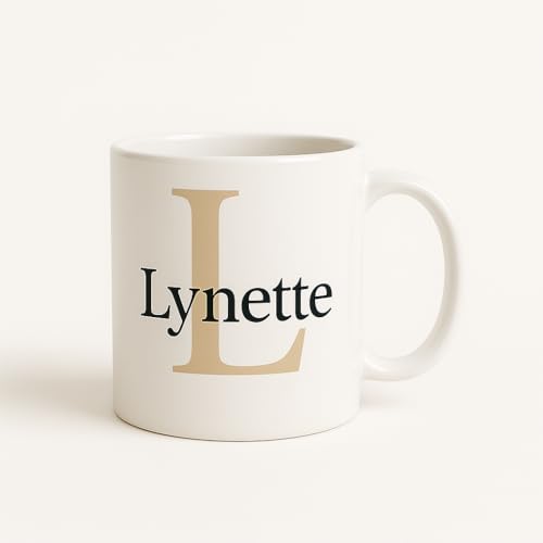 Namenstasse personalisierte Kaffee-Tasse mit Namen und Buchstabe persönliche Geschenke Buchstabentasse Keramik-Tasse mit Namen und Anfangsbuchstaben, Keramiktasse mit Wunschbuchstaben und Namen von Pet-Jos