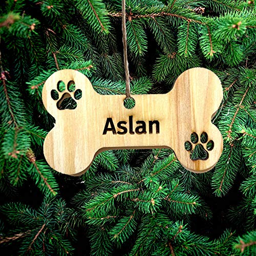 Personalisierte Hund Weihnachtsbaumschmuck Weihnachtsdeko Ornament Weihnachtsdeko aus Holz Weihnachtsbaum Deko Weihnachtsdekoration Ornament Holz Christbaumschmuck mit Hundnnamen von Pet-Jos