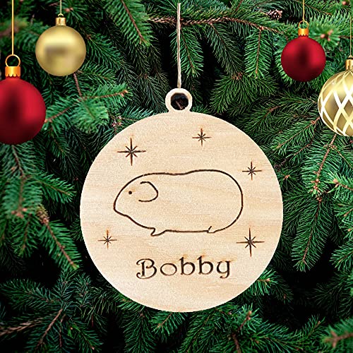 Pet-Jos Personalisierte Meerschweinchen Christbaumschmuck Weihnachtsbaumschmuck Haustier Weihnachtsdeko Ornament von Pet-Jos