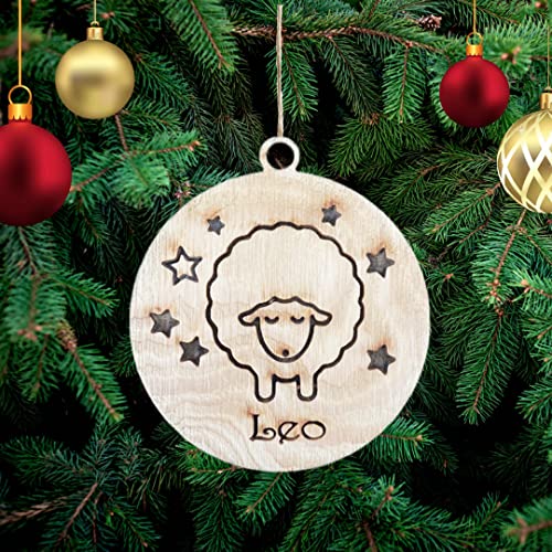 Personalisierte Schaf Weihnachtsbaumschmuck Weihnachtsdeko Ornament Weihnachtsdeko aus Holz Weihnachtsbaum Deko Weihnachtsdekoration Ornament Holz Christbaumschmuck von Pet-Jos