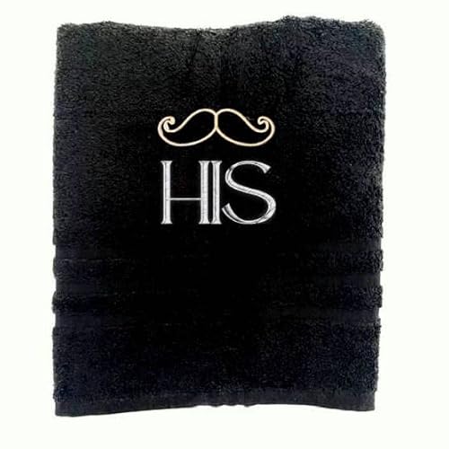 Personalisiertes Handtuch mit Namen Schön gestickter Name Handbadetuch 100% Baumwollhandtuch Personalized Custom Towel with Name (100 x 50 cm, Schnurrbart) von Pet-Jos