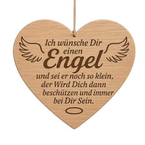 Pet-Jos Engel Herzschild Herz Schild Dekoschild Holzherz Holzschild 10 x 10 cm Spruch Holz Geschenk für einen Freund, EIN Geschenk für eine Familie Pet-Jos Engel Herzschild Herz Schild Dekoschild Holzherz Holzschild 10 x 10 cm Spruch Holz Geschenk für einen Freund, EIN Geschenk für eine Familie von Pet-Jos