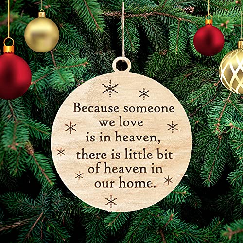 Pet-Jos The Memory of Lost loved ones Dekoration Weihnachtsdeko Holzbaum Ornament Kugel Geschenkkarte Einsatz für Familie und Freunde New Parents von Pet-Jos