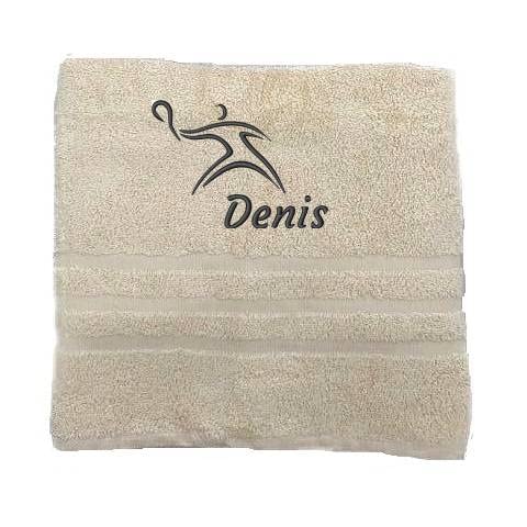 Tennis Personalisiertes Handtuch mit Namen Schön gestickter Sport Name Handbadetuch 100% Baumwollhandtuch Sportliche Motive Personalized Custom Towel with Name (100 x 50 cm, Tennis) von Pet-Jos