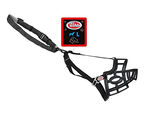 Kugantel Kunststoff Elastische Schnauze 35cm Plus Halsband 2cm: 31-55cm, MUZLE-Collar-L von Pet Nova