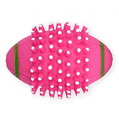 Pet Nova Rugby Ball 11cm, Hundespielzeug Rosa, VIN-Rugby von Pet Nova