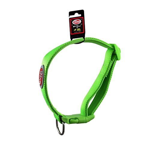 Verstellbares Nylonhalsband mit Neoprenfutter Neoprene Comfort Größe XL - 2,5cm (33cm-52cm), hellgrün, CO-NEO-LightGreen-XL von Pet Nova