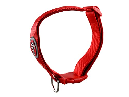 Verstellbares Nylonhalsband mit Neoprenfutter Neoprene Comfort Größe XL - 2,5cm (33cm-52cm), rot, CO-NEO-RED-XL von Pet Nova