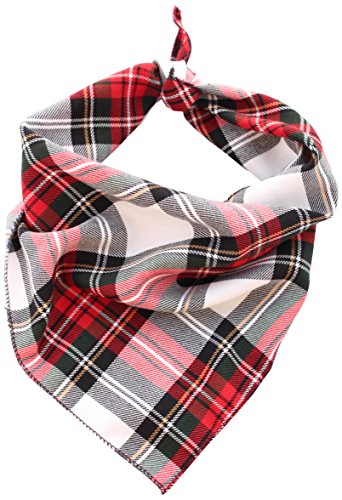 Pet Wachhund, Boutique Alfies Plaid Bandana für Hunde, Medium/Large, Rot von Pet Pooch Boutique