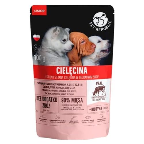 Pet Republic Junior Nassfutter Kalbfleisch 100 g von Pet Republic