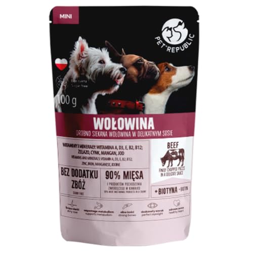 Pet Republic Nassfutter Mini Kalbfleisch 100g von Pet Republic