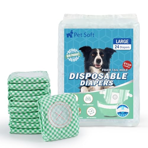 Pet Soft Einweg Windeln für Hunde&Katzen, 24 Stück Hochsaugfähige Katzenwindeln Hundewindeln für Hündinnen L mit verstellbarem Schwanzloch Pet Soft Einweg Windeln für Hunde&Katzen, 24 Stück Hochsaugfähige Katzenwindeln Hundewindeln für Hündinnen L mit verstellbarem Schwanzloch von Pet Soft