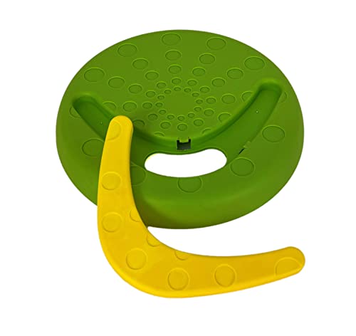 Pet Store The Green Frisbee mit Bumerang Hundespielzeug, ideal für Wurf- und Apportierspiele, fördert das Spielverlangen Ihres Hundes, fördert gesunde Bewegung von Green Jem