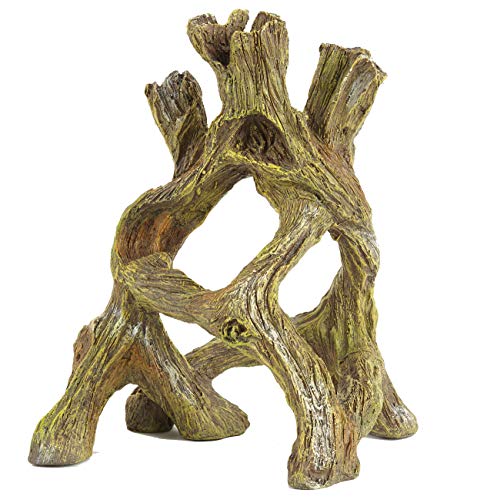 Pet Ting Spirituelle Wurzel Ornament Kletterbaum Deko Wurzeln Eidechse Fisch 24cm von Pet Ting