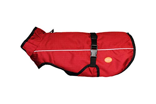 Pet Tribe Boras Wasserdicht, reflektierend, atmungsaktiv, mit herausnehmbarer Polsterung, Brick Red 45 cm, 470 g von Pet Tribe