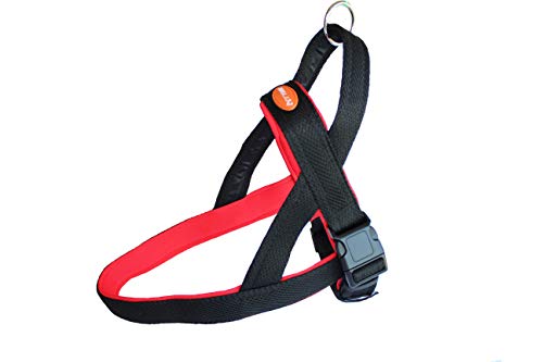 Pet Tribe Brustgeschirr L Mesh Neopren Halley 40-45 cm / 54/68-85 cm schwarz/rot - 150 g von Pet Tribe