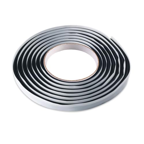 4 mm x 8 m Butylrundschnur Klebeband, Butyl Butylrundschnur Schwarz Gummi, Butylband Wasserdicht Dichtband Selbstklebend Buty Dichtband, Butylschnur für Scheinwerfer Fenstertür Windschutzscheibe von PetGlimmer