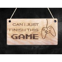 Kann Ich Gerade Dieses Spiel Zeichen Hängen Holz Plaque Wand Kunst Lustige Natürliche Home Dekoration Zitat Gamer von PetJos