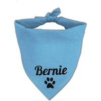 Personalisiertes Hunde Bandana Mit Hundenamen, Verstellbarer Dreieckstuch, Gestickter Hundename, Baumwolle Kopftücher Hund von PetJos