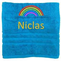 Personalisiertes Kinderhandtuch, Bestickte Handtücher Mit Namen Und Regenbogen, Benutzerdefinierte Handtücher, Handtuch Geschenk Für Kinder von PetJos