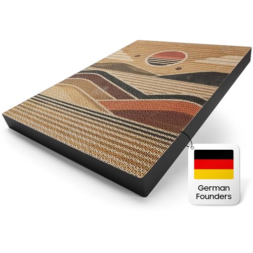 Kratzbrett für Katzen: XL 40 cm x 30 cm Selbstklebende natürliche Anti rutsch Kratzappe - Ideal für Ecken, Möbel oder Wand. kratzbretter Katze, kratzmatte Katze, kratzpappe für Katzen (Blood Sun) Kratzbrett für Katzen: XL 40 cm x 30 cm Selbstklebende natürliche Anti rutsch Kratzappe - Ideal für Ecken, Möbel oder Wand. kratzbretter Katze, kratzmatte Katze, kratzpappe für Katzen (Blood Sun) von PetNovia