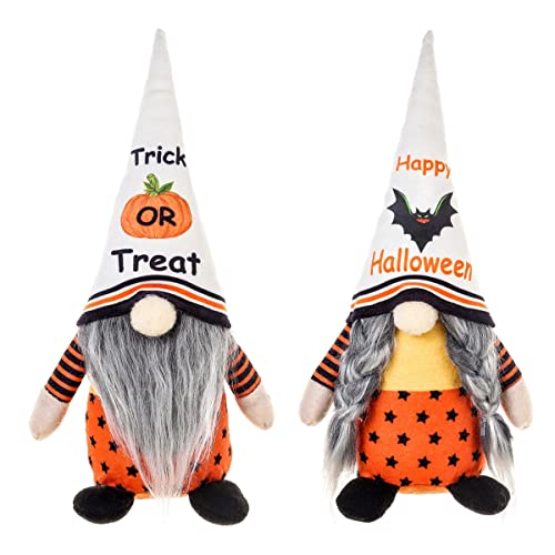 2pcs Halloween Orament Halloween Dekorationen Halloween Tree Ornamente Halloween Federn Doll Fledermaus Kürbispuppe Ghost Festival Dekoration Ornamente Plüsch Hängende Gnomes Dekorationen von PetPhindU