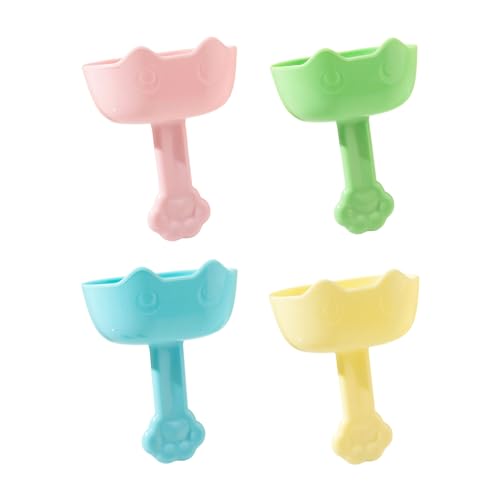4 Stück Tropffreier Eis am Stiel-Halter Eiscreme-Halter Wiederverwendbarer Tropfschutz-Eishalter Eis am Stiel-Schutz Tropffreier Eishalter aus Kunststoff für Partys (Mehrfarbig,7cm x 9.2cm x 2.8cm) von PetPhindU