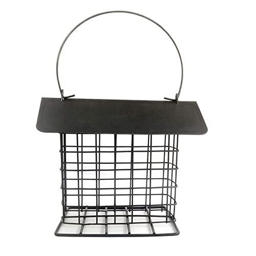 PetPhindU Outdoor-wild Bird Feeder Metall Hang Bird Feeder Waschbar Schwarz Kleines Regenfest Eichhörnchen-Proof Einzel Suet Kuchen Stil für Außen von PetPhindU