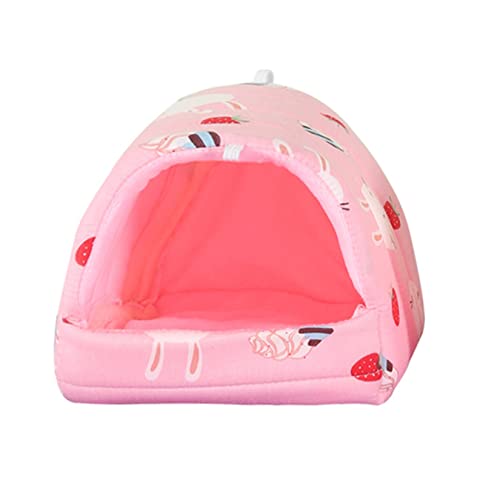 PetPhindU Ratten Hamster Warmes Bett Haus Kissen Hamster Bett Hamster Accessoires Hamster Versteck Fleece Hütte Hängende Hängematte Süßes Spielzeugnest für Mini Kleintier Haustier Winter Hanging von PetPhindU