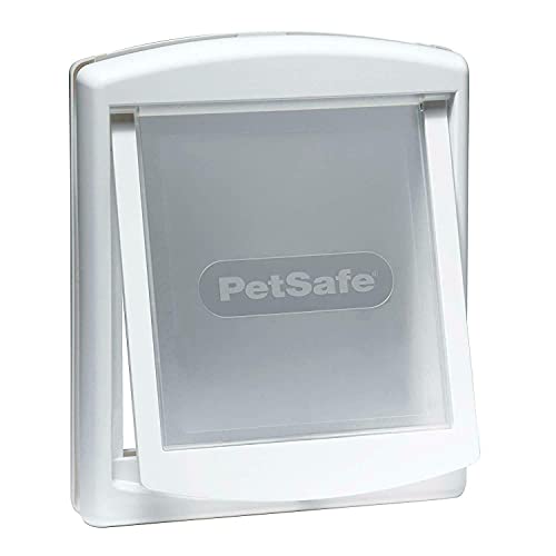 PetSafe Staywell Praktische 2-Wege-Haustiertür, schnelle Installation, einfache Montage, 2-Wege-Verriegelung, Katzenklappe für alle Haustiere, klein, Weiß von PetSafe