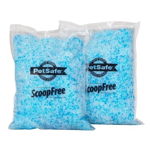 PetSafe - ScoopFree Premium Nicht-Klumpende Kristall-Katzenstreu - Geruchskontrolle, Haftet Nicht an den Pfoten, Staubfrei - Premium Blau, 2-Pack von PetSafe