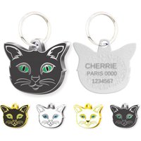 Pettagart Angora Cat Personalisierte Katzenmarke Mit Gravur, Pet-Id Tag, Emaillierte Katzenmarke, Gold & Silber Farbe Pettagart Angora Cat Personalisierte Katzenmarke Mit Gravur, Pet-Id Tag, Emaillierte Katzenmarke, Gold & Silber Farbe von PetTagArtEurope