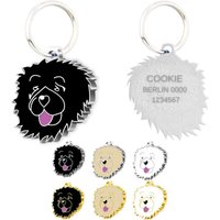 Pettagart Chow Personalisierte Hundemarke Mit Gravur, Pet-Id Tag, Emaillierte Hundemarke, Gold & Silber Farbe Pettagart Chow Personalisierte Hundemarke Mit Gravur, Pet-Id Tag, Emaillierte Hundemarke, Gold & Silber Farbe von PetTagArtEurope