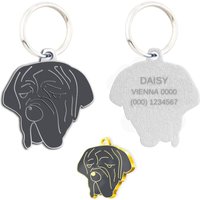 Pettagart Neapolitan Mastiff Personalisierte Hundemarke Mit Gravur, Pet-Id Tag, Emaillierte Hundemarke, Gold & Silber Farbe Pettagart Neapolitan Mastiff Personalisierte Hundemarke Mit Gravur, Pet-Id Tag, Emaillierte Hundemarke, Gold & Silber Farbe von PetTagArtEurope